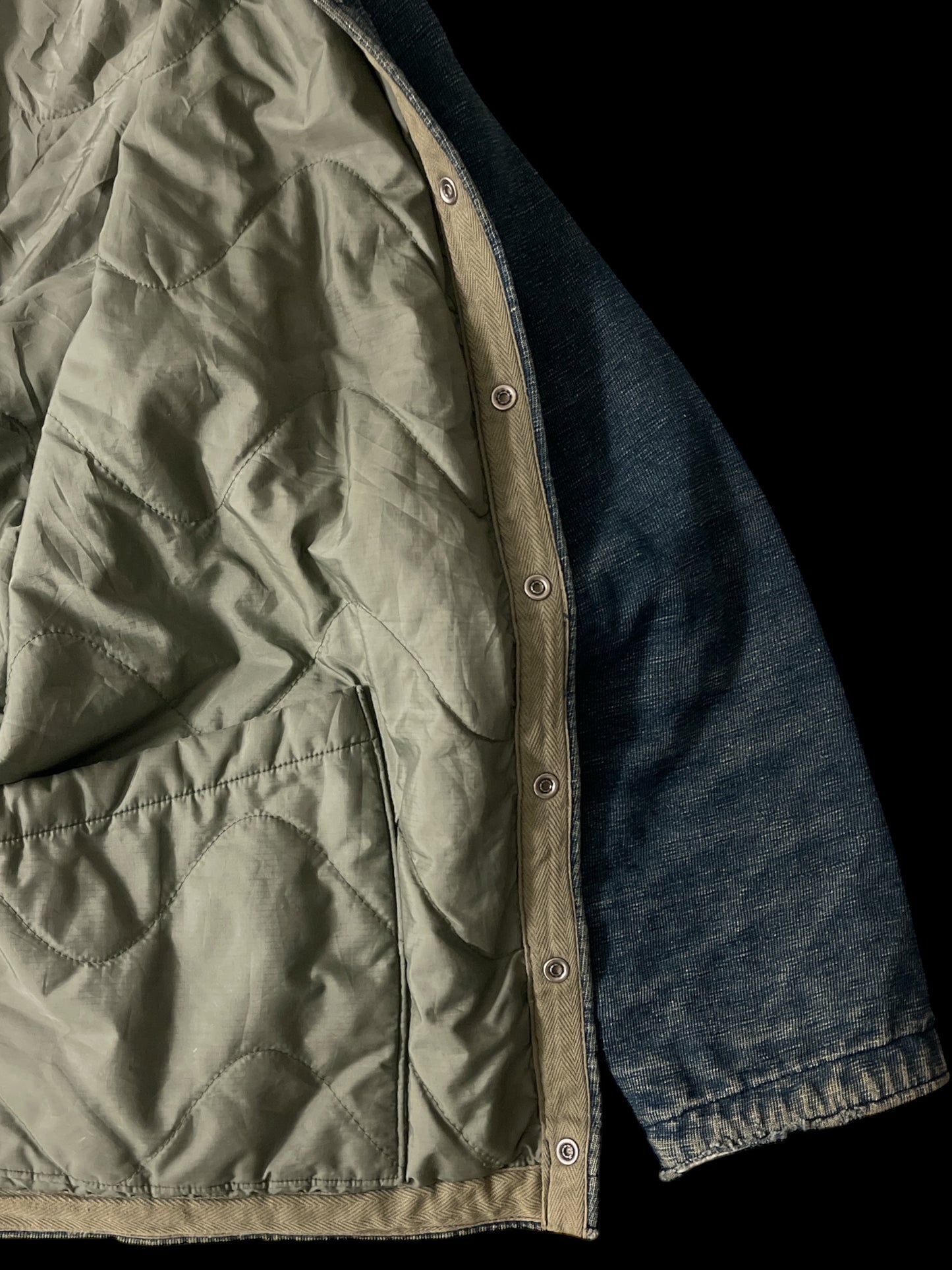 45RPM INDIGO BOMBER JACKET - M