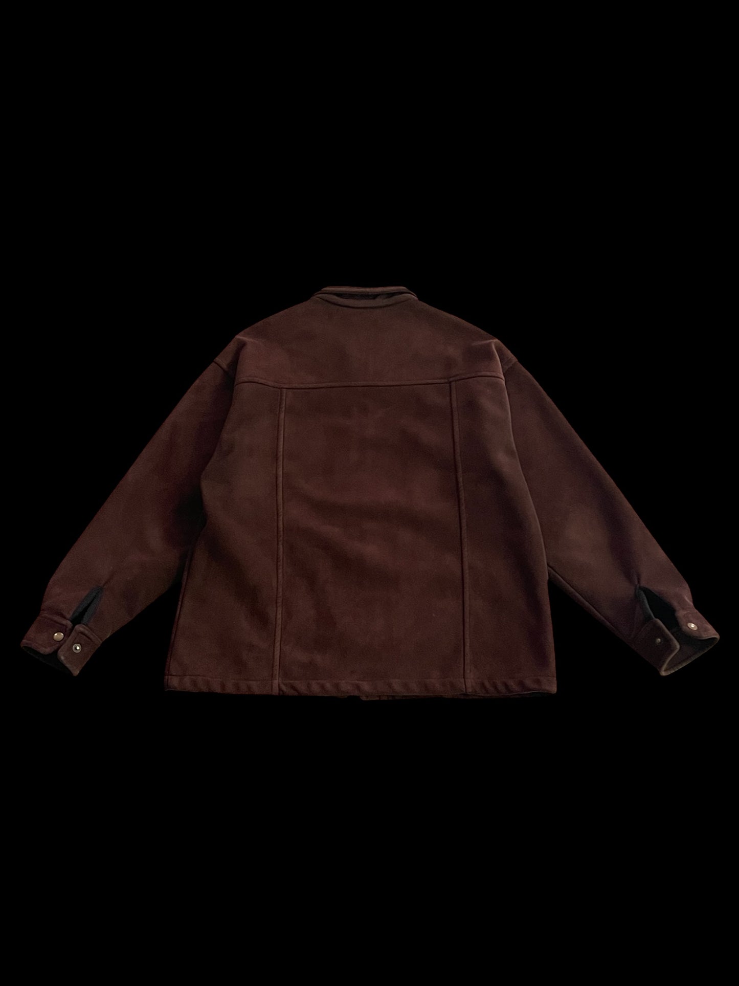 ALF KUHL MICROSUEDE ZIP JACKET - L