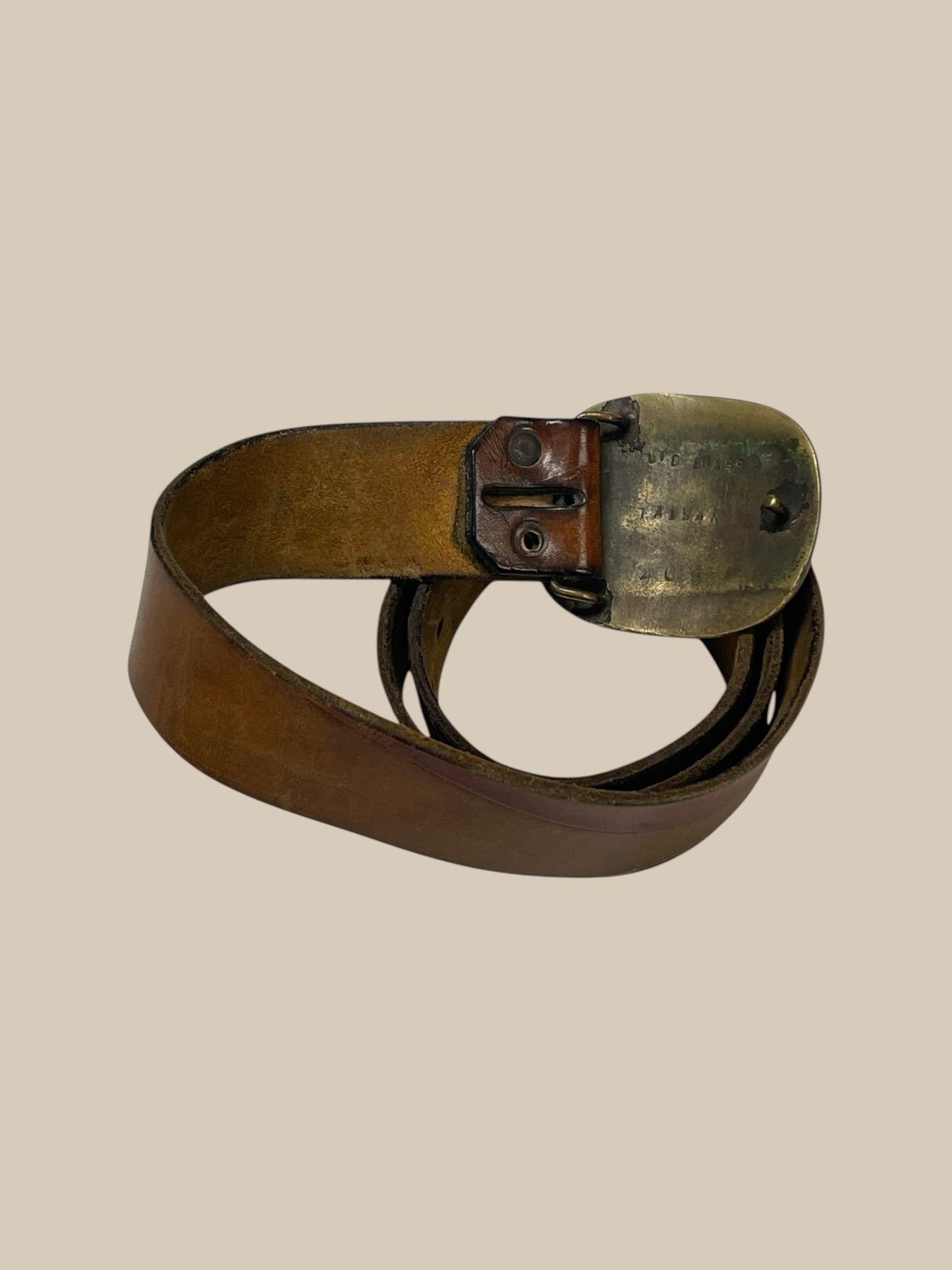 LEATHER EMBOSSED WARRIOR BELT