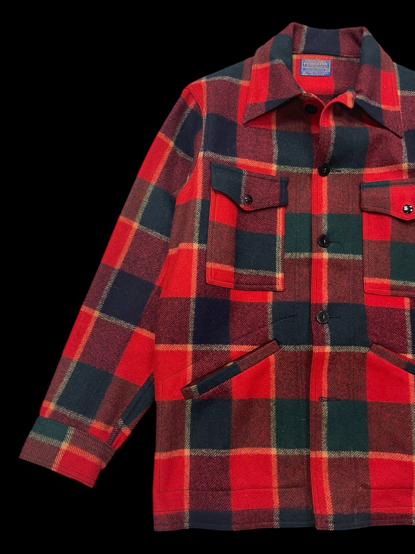 PENDLETON WOOLEN MILLS PLAID SHIRT JACKET - M
