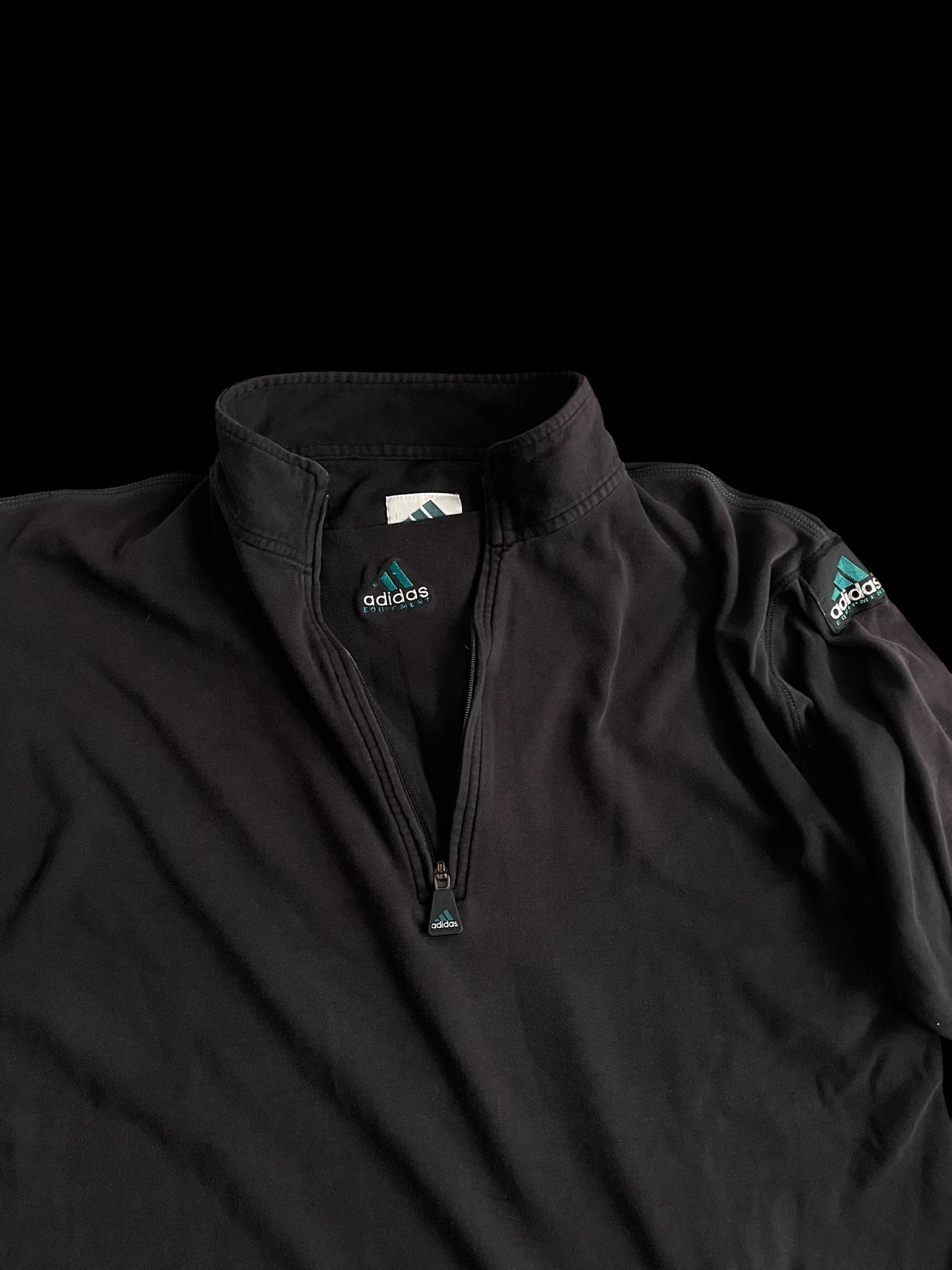 ADIDAS EQT MOCK NECK ZIP PULLOVER - M