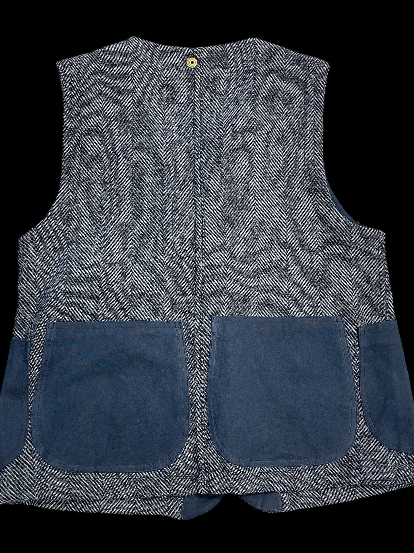 NIGEL CABOURN HARRIS TWEED VEST - L