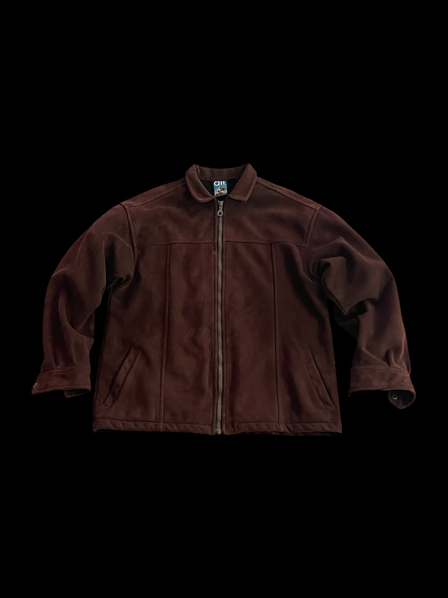 ALF KUHL MICROSUEDE ZIP JACKET - L