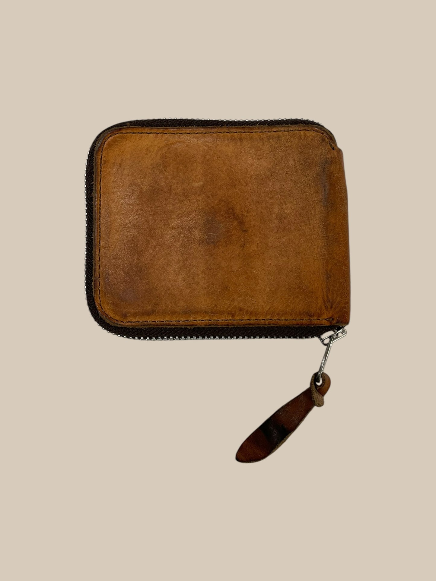 BROWN RRL ZIP WALLET