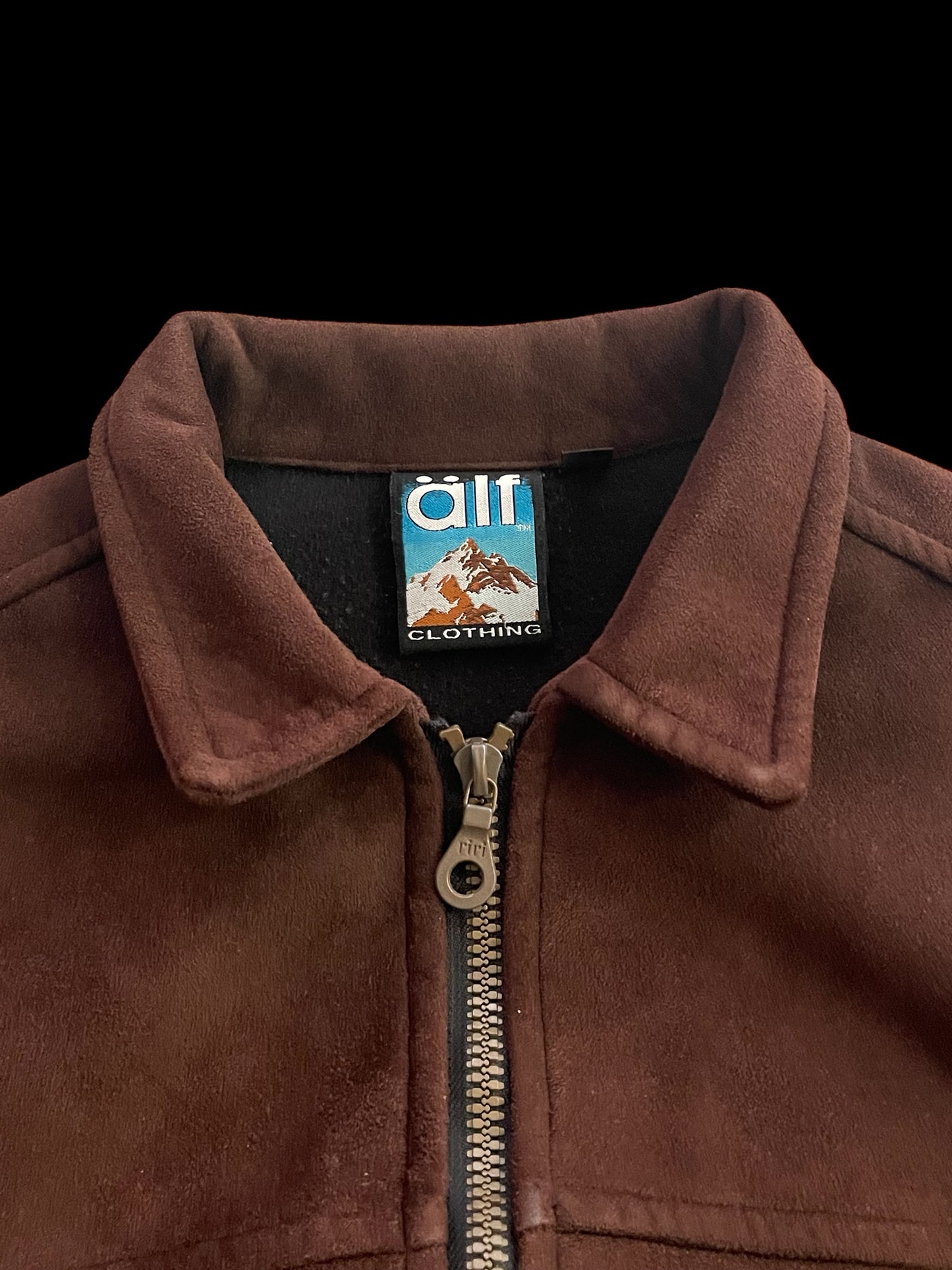 ALF KUHL MICROSUEDE ZIP JACKET - L