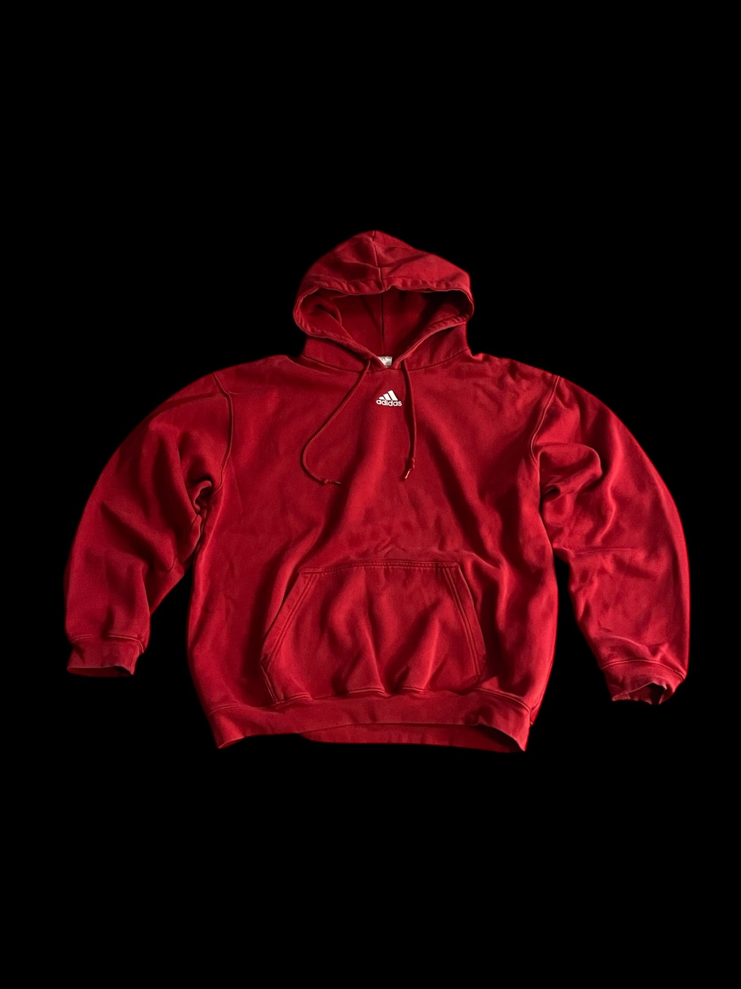 ADIDAS EMBROIDERED LOGO PULLOVER HOODIE - L