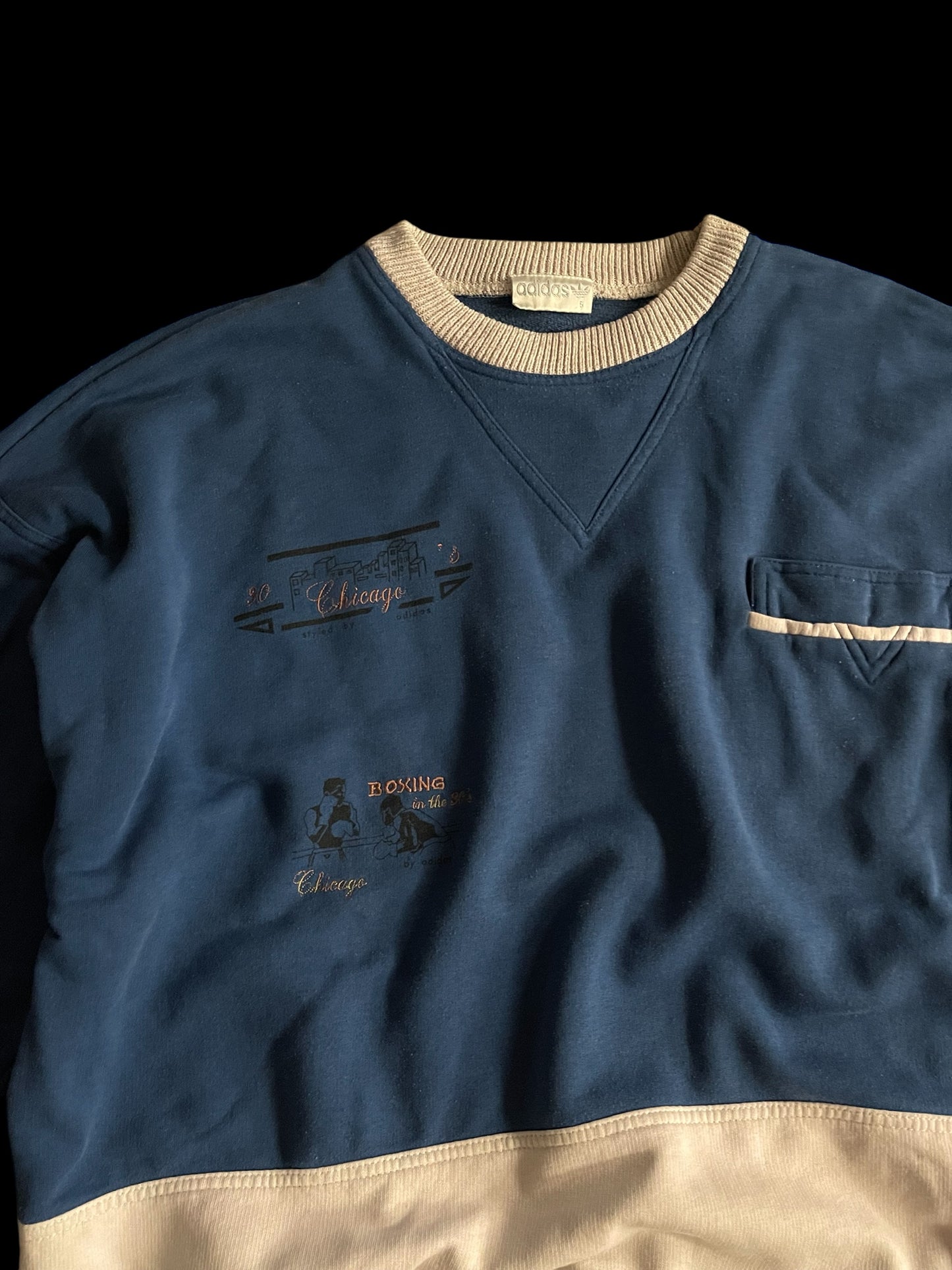 ADIDAS “BOXING IN THE 30’S” CREWNECK SWEATSHIRT - M