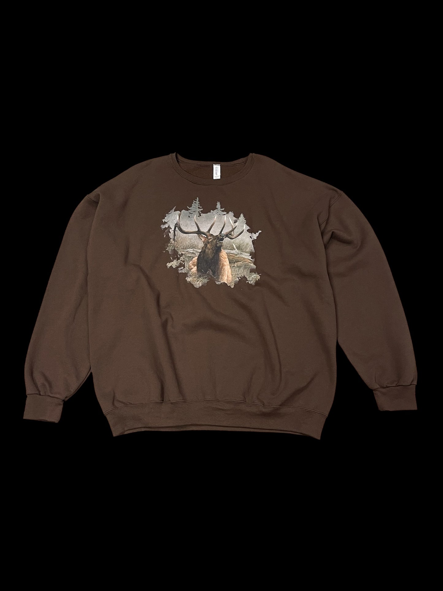 JERZEES NUBLED ELK GRAPHIC SWEATSHIRT - XXL