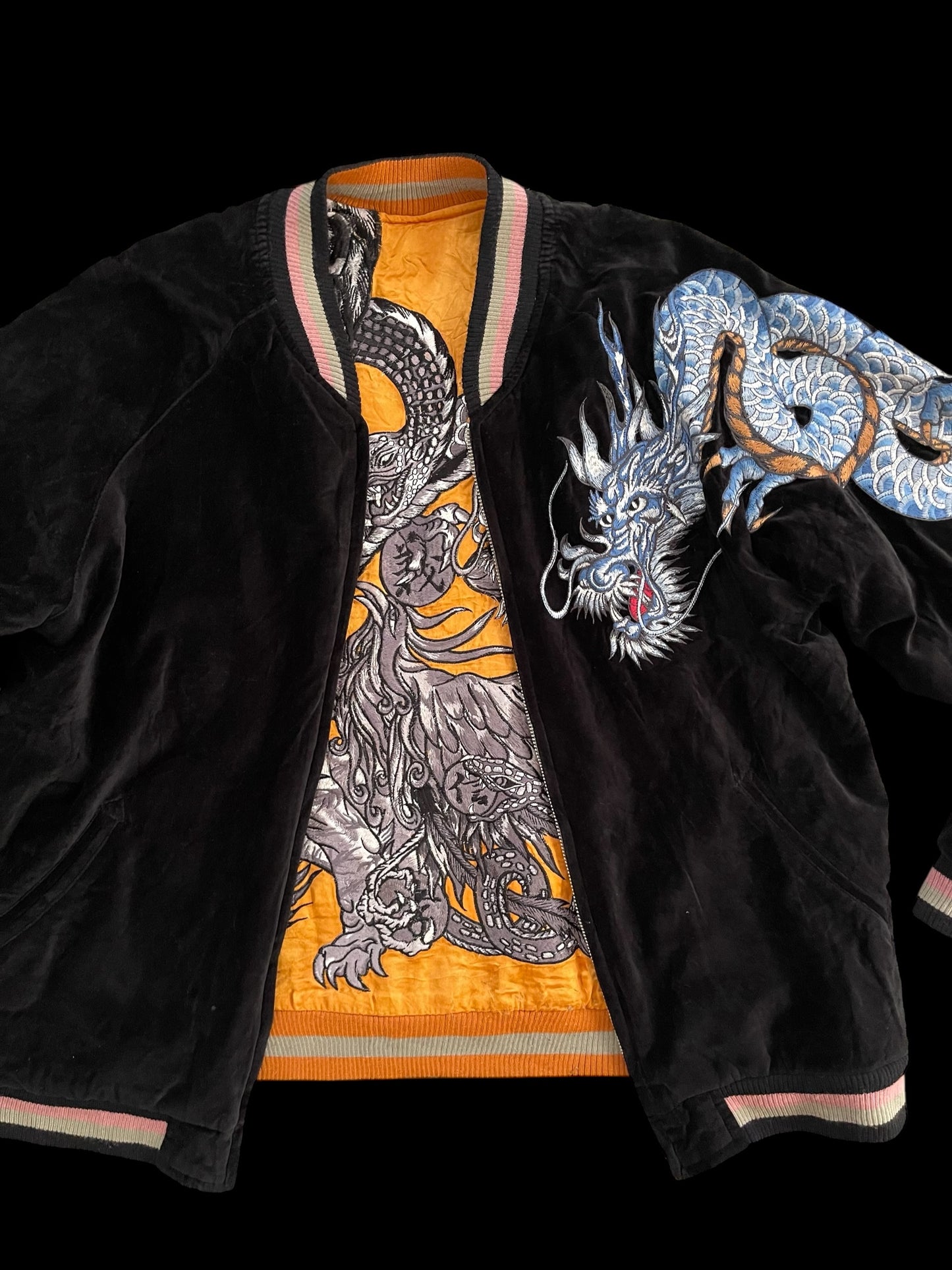 SUKAJAN REVERSIBLE BOMBER JACKET - L