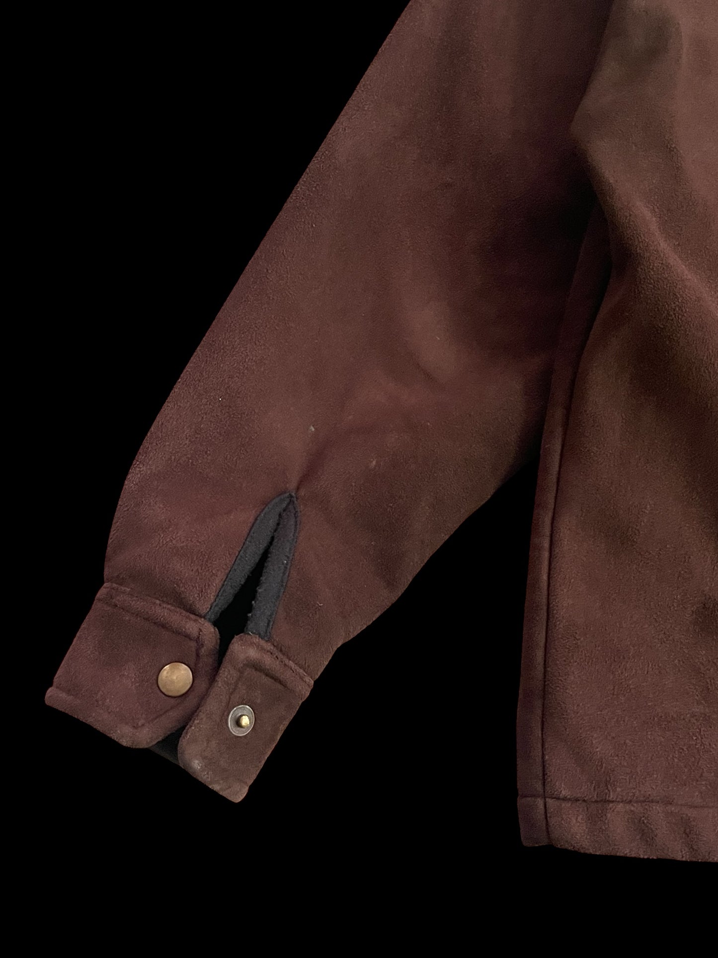 ALF KUHL MICROSUEDE ZIP JACKET - L