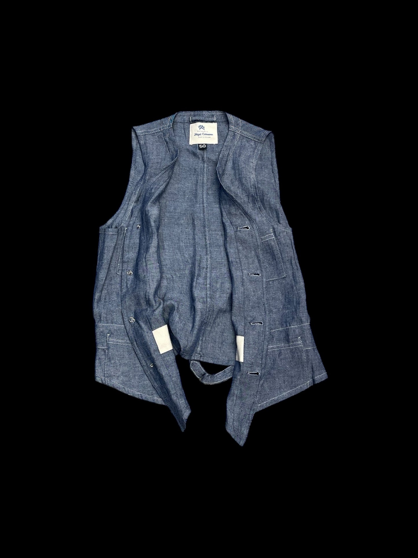 NIGEL CABOURN LINEN VEST - M