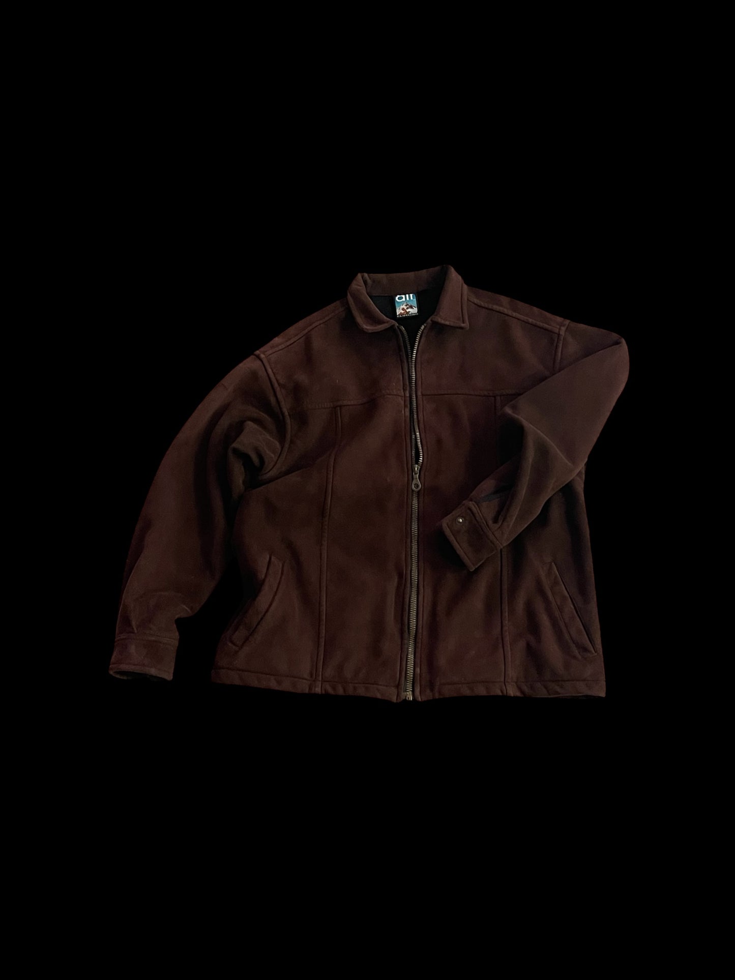 ALF KUHL MICROSUEDE ZIP JACKET - L