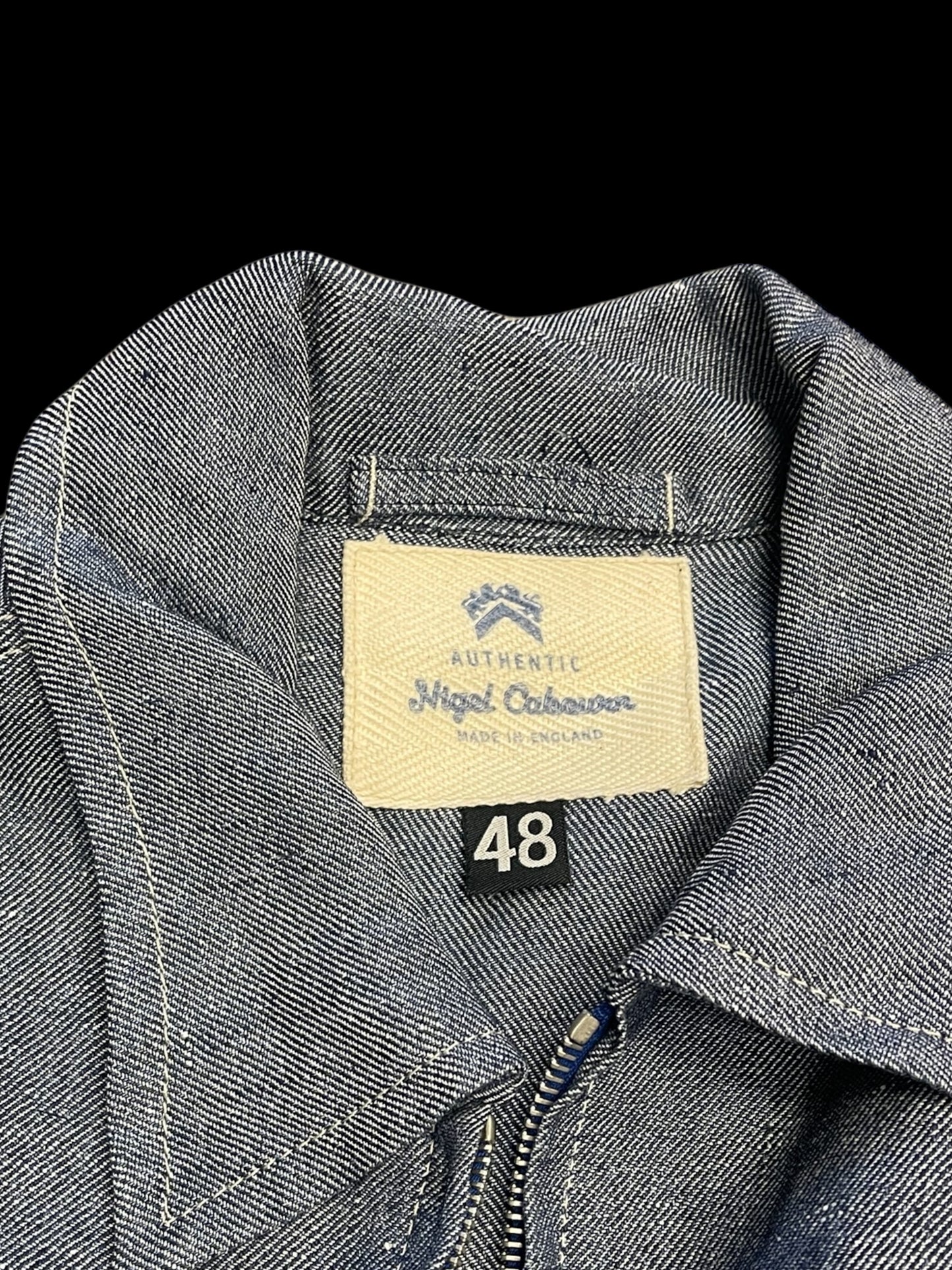 NIGEL CABOURN LINEN TRUCKER JACKET - M