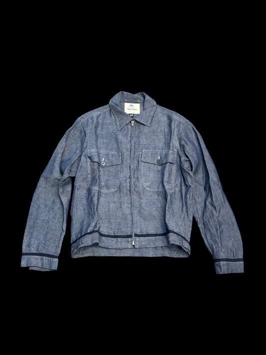 NIGEL CABOURN LINEN TRUCKER JACKET - M