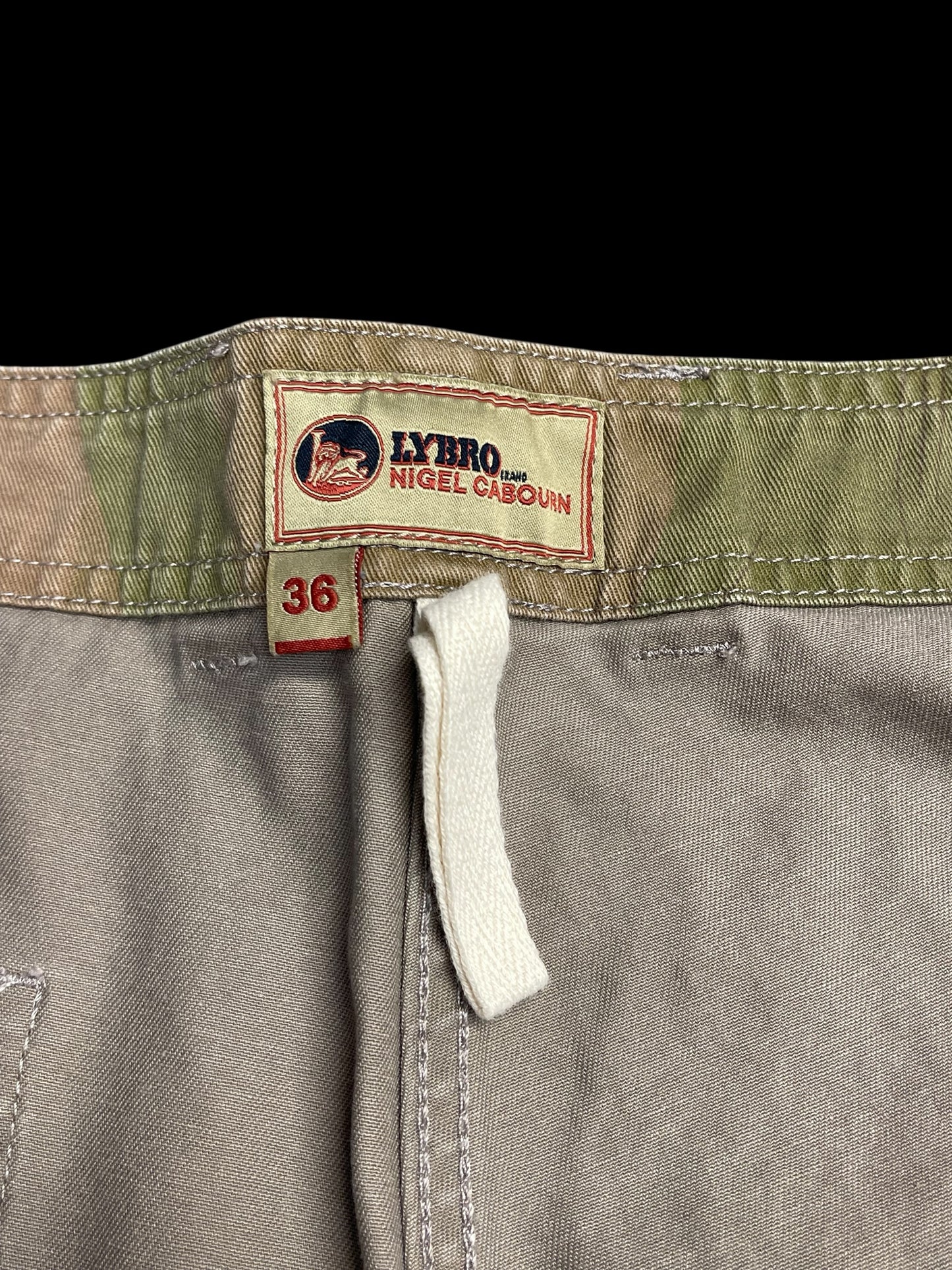 NIGEL CABOURN CAMO CARGO PANTS - 36