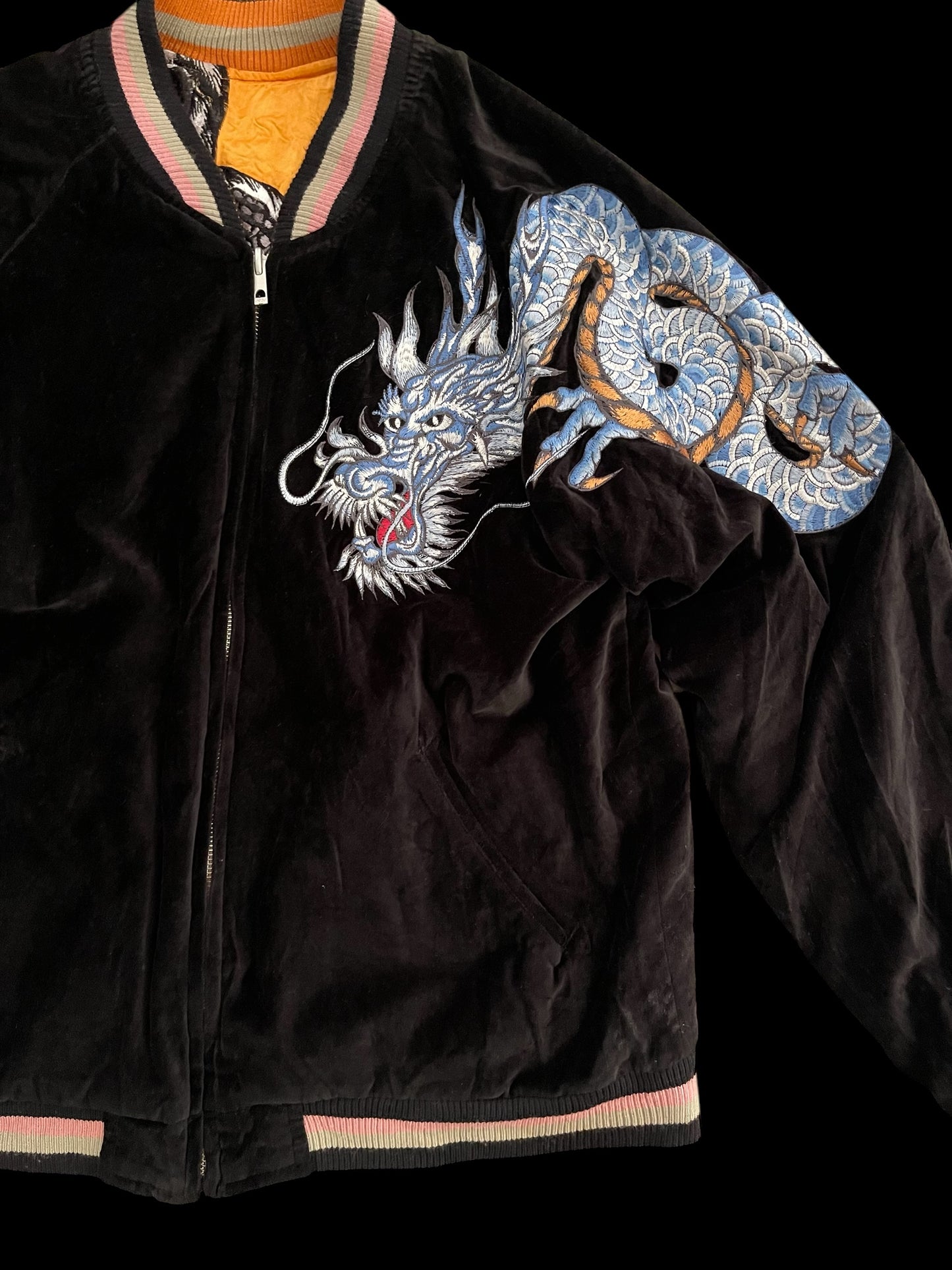 SUKAJAN REVERSIBLE BOMBER JACKET - L