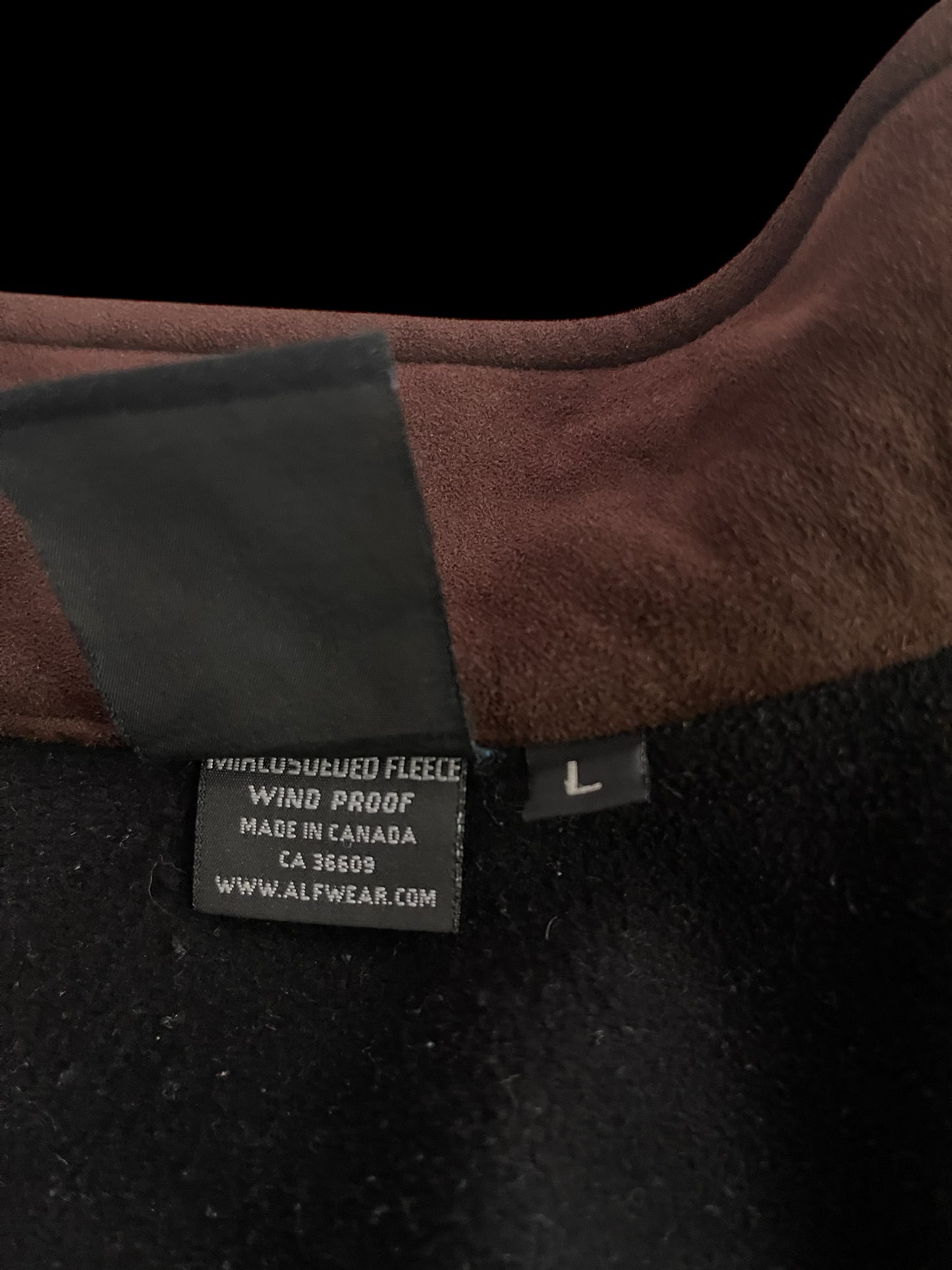ALF KUHL MICROSUEDE ZIP JACKET - L