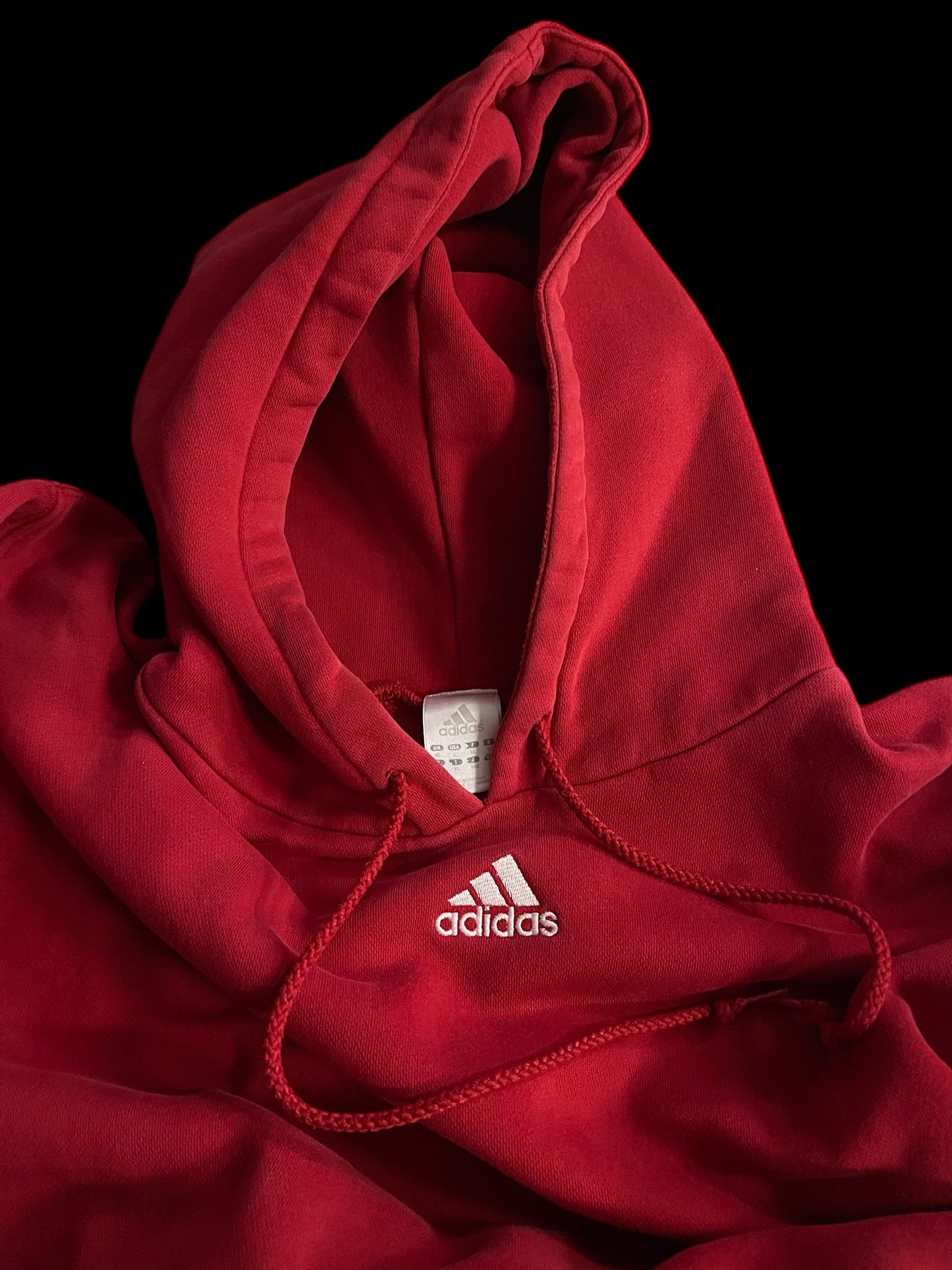 ADIDAS EMBROIDERED LOGO PULLOVER HOODIE - L