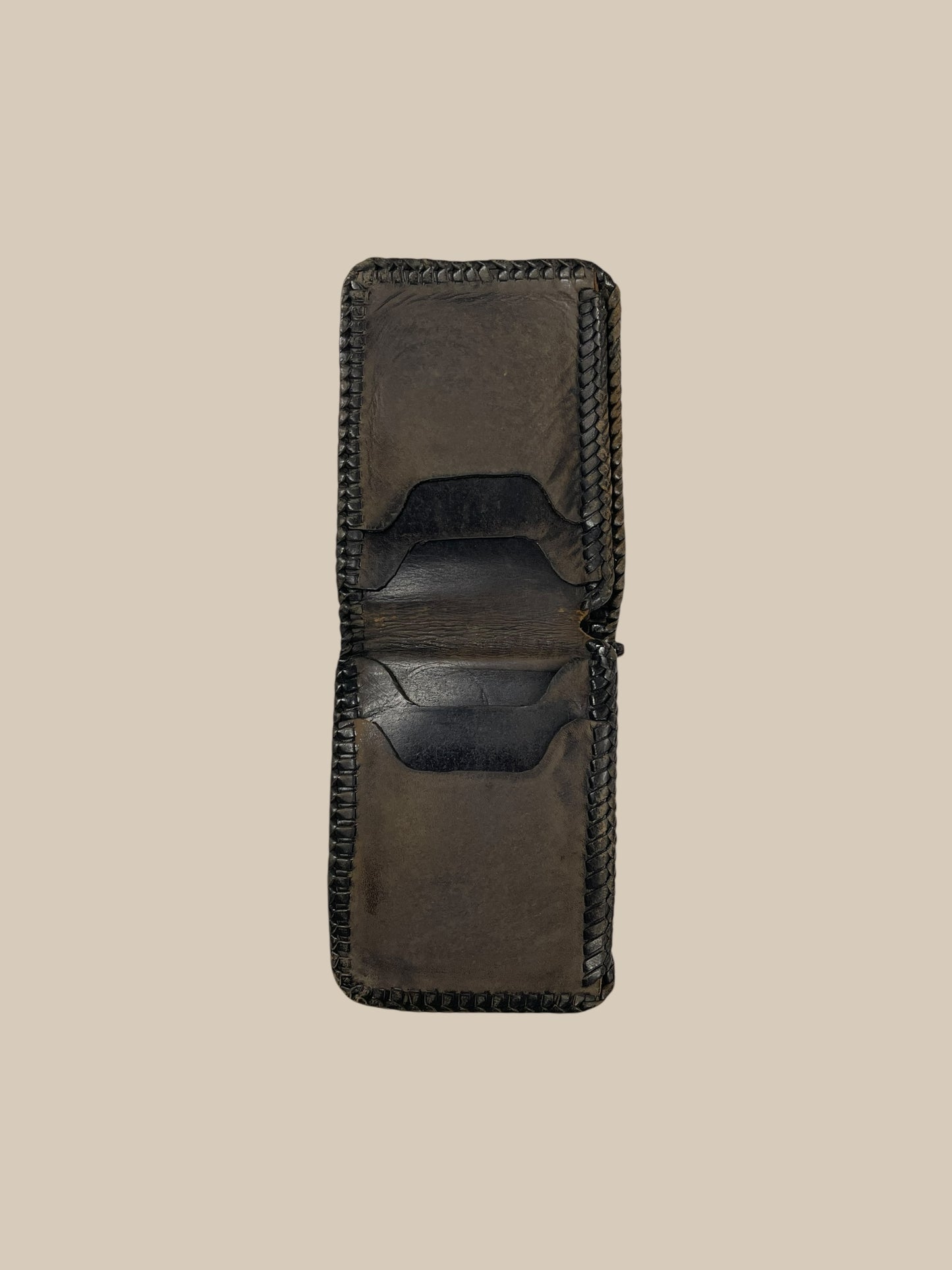 BROWN TOOLED “RLM” LEATHER WALLET