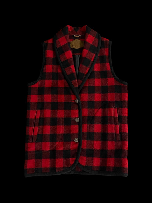 BUFFALO PLAID WOOLRICH VEST - M