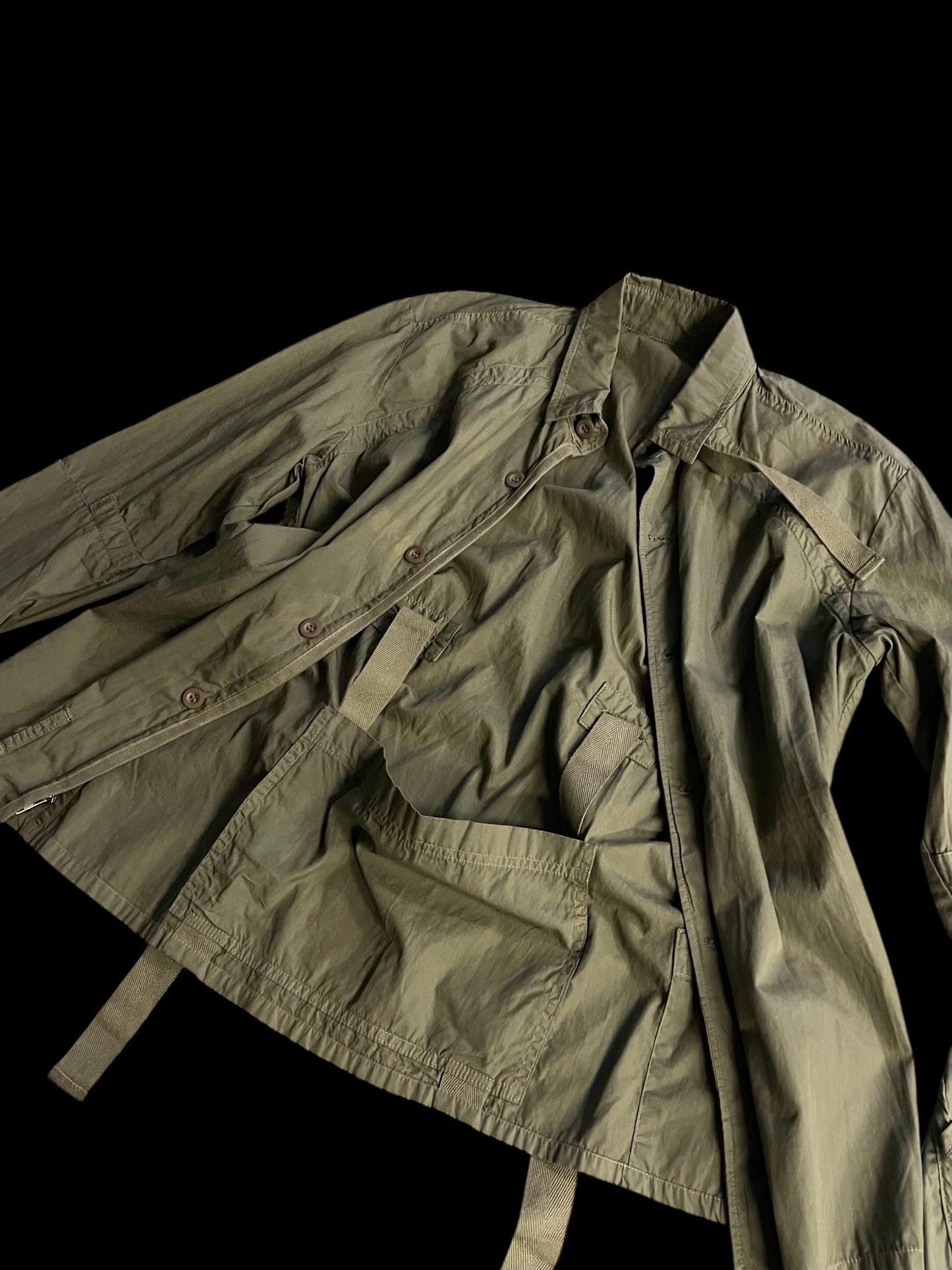 NICE COLLECTIVE OLIVE DRAB UTILITY SHIRT - M