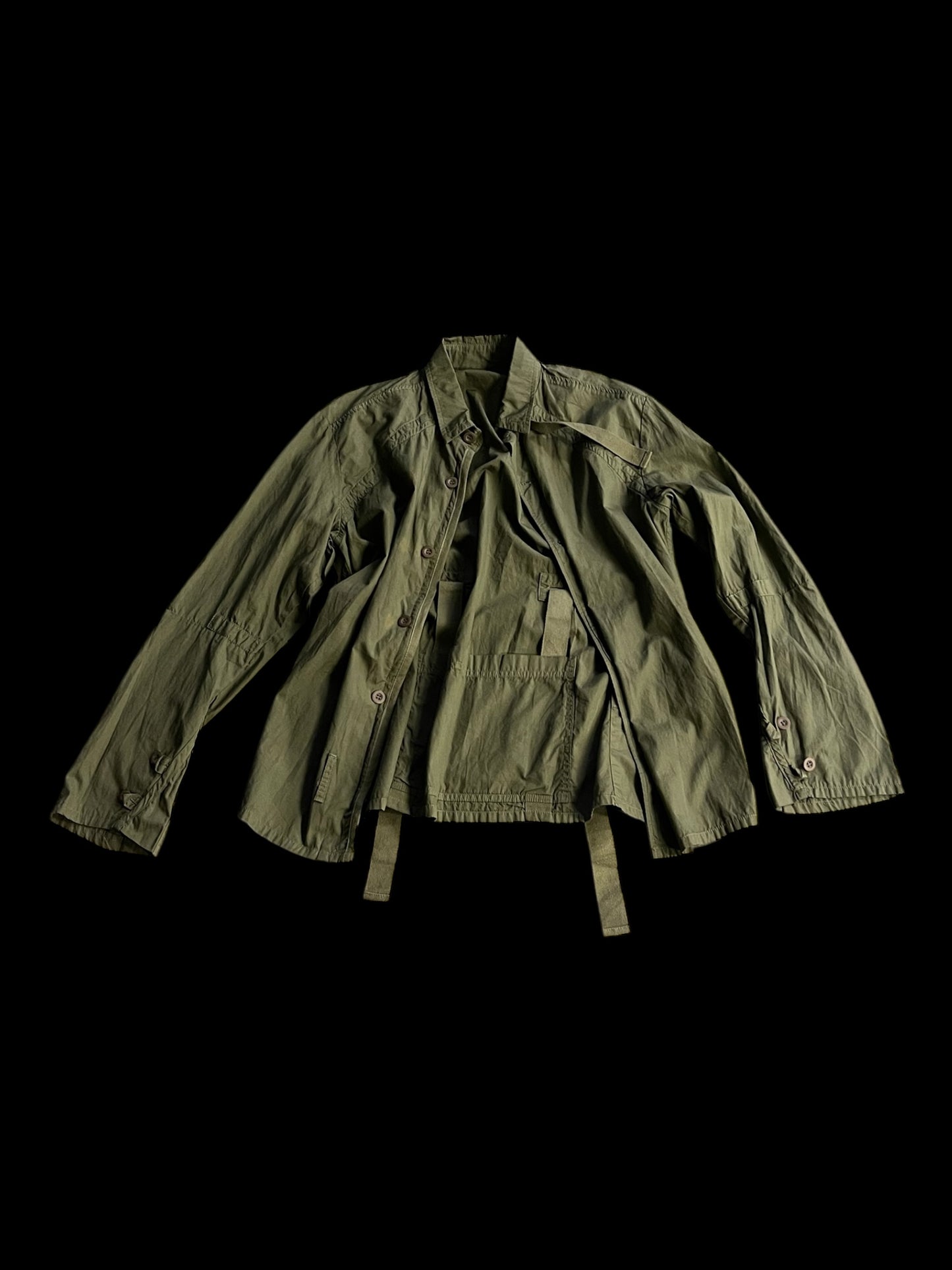 NICE COLLECTIVE OLIVE DRAB UTILITY SHIRT - M