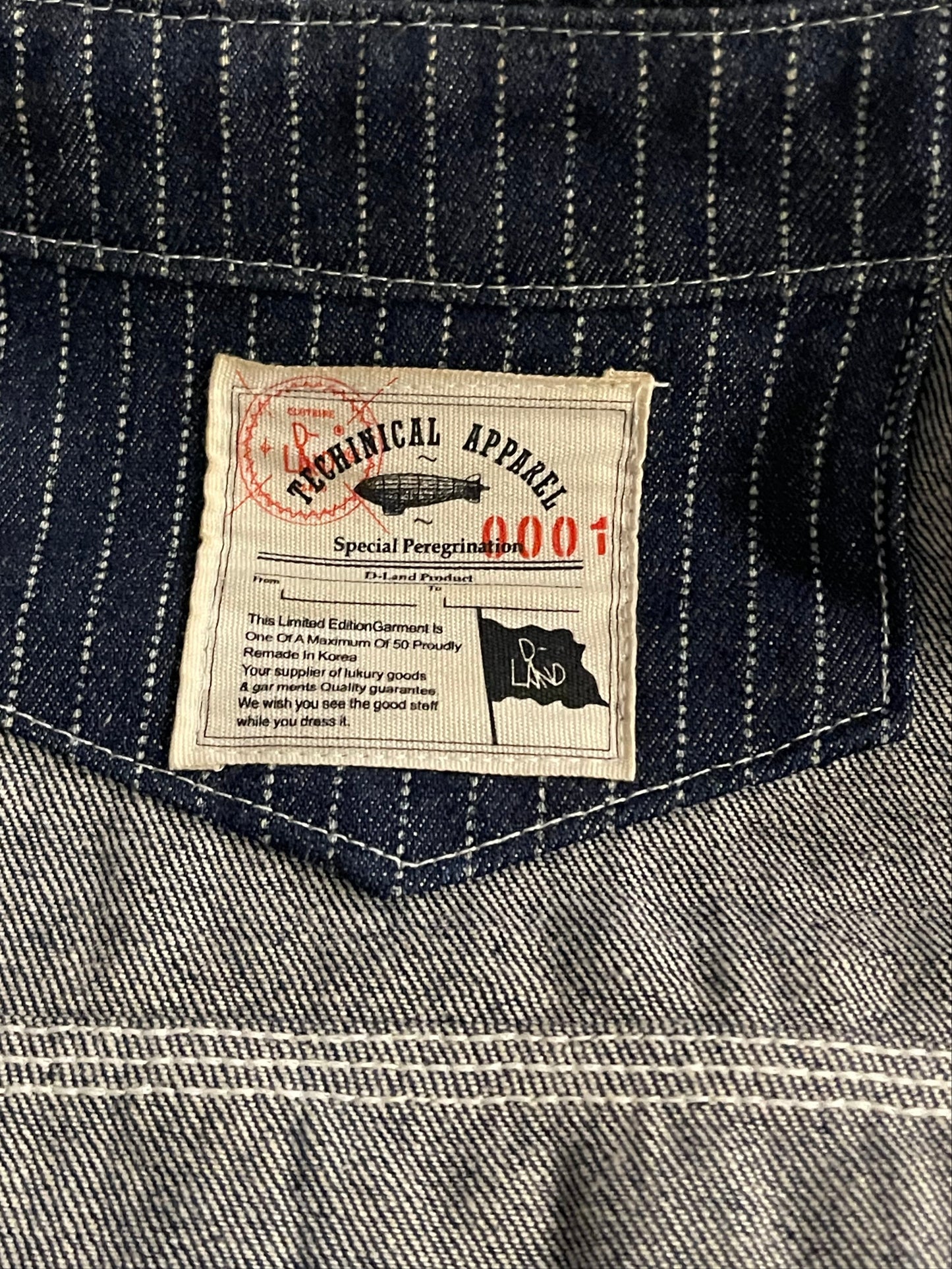 D-LAND PIN-STRIPE WORKWEAR JACKET - M