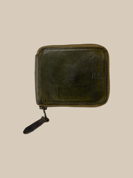 GREEN RRL ZIP WALLET