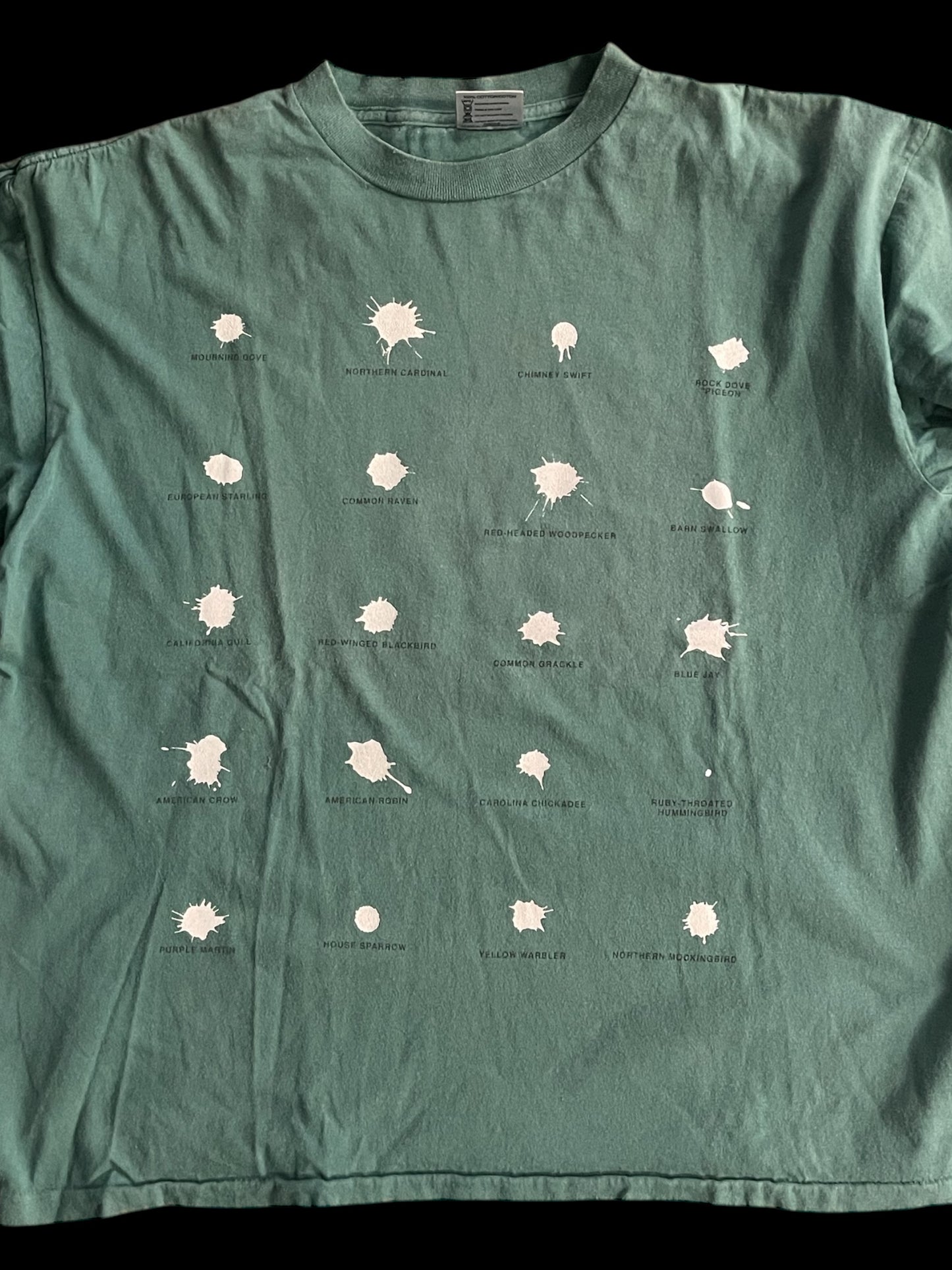 BIRD POOP GRAPHIC T-SHIRT- XL