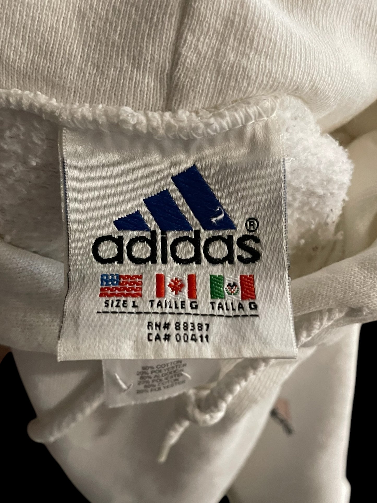 ADIDAS PULLOVER HOODIE - L