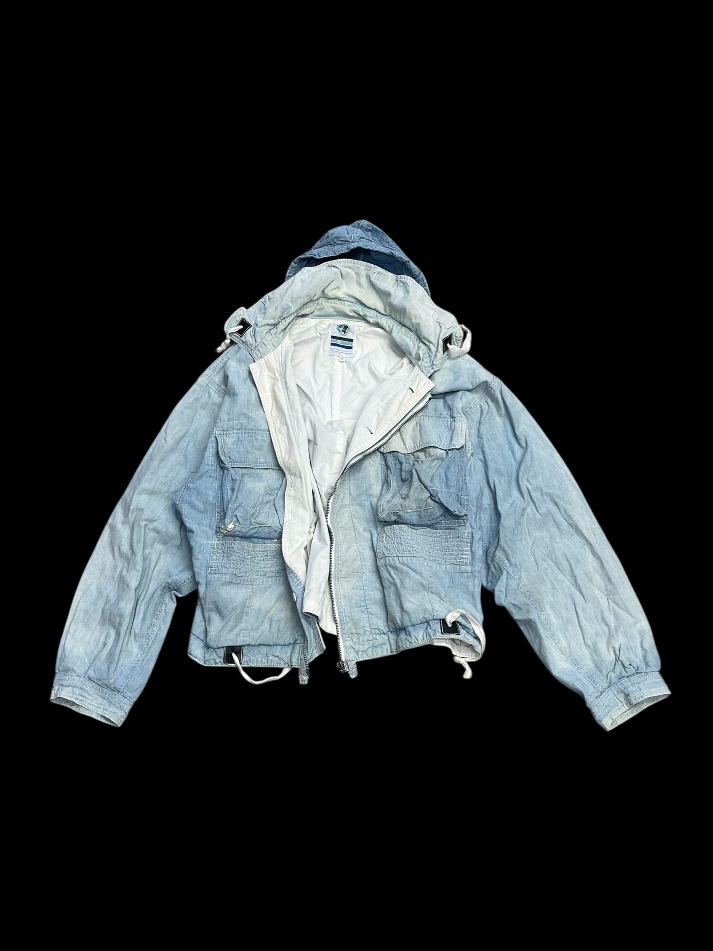 NIGEL CABOURN DENIM UTILITY JACKET - M