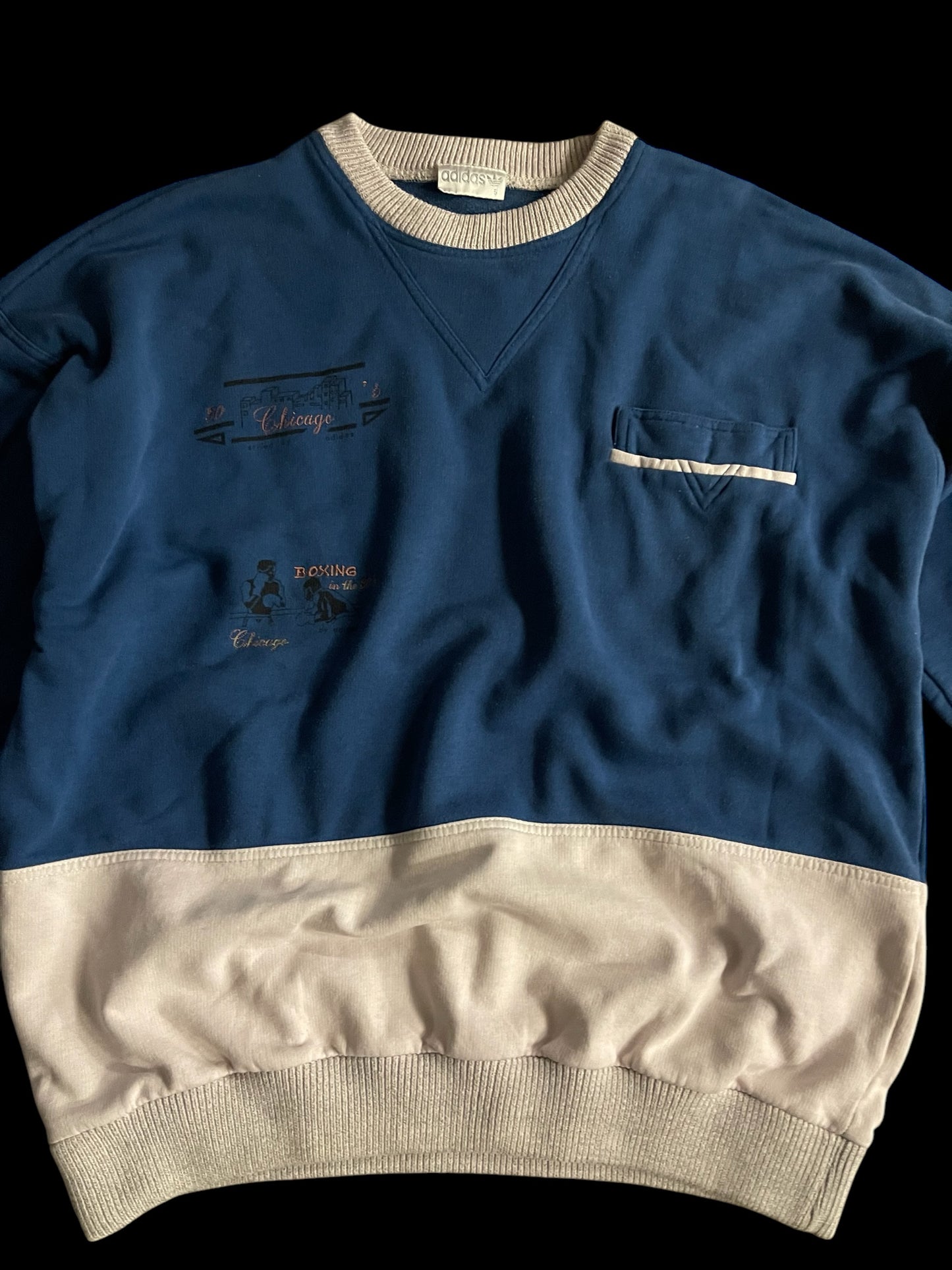 ADIDAS “BOXING IN THE 30’S” CREWNECK SWEATSHIRT - M