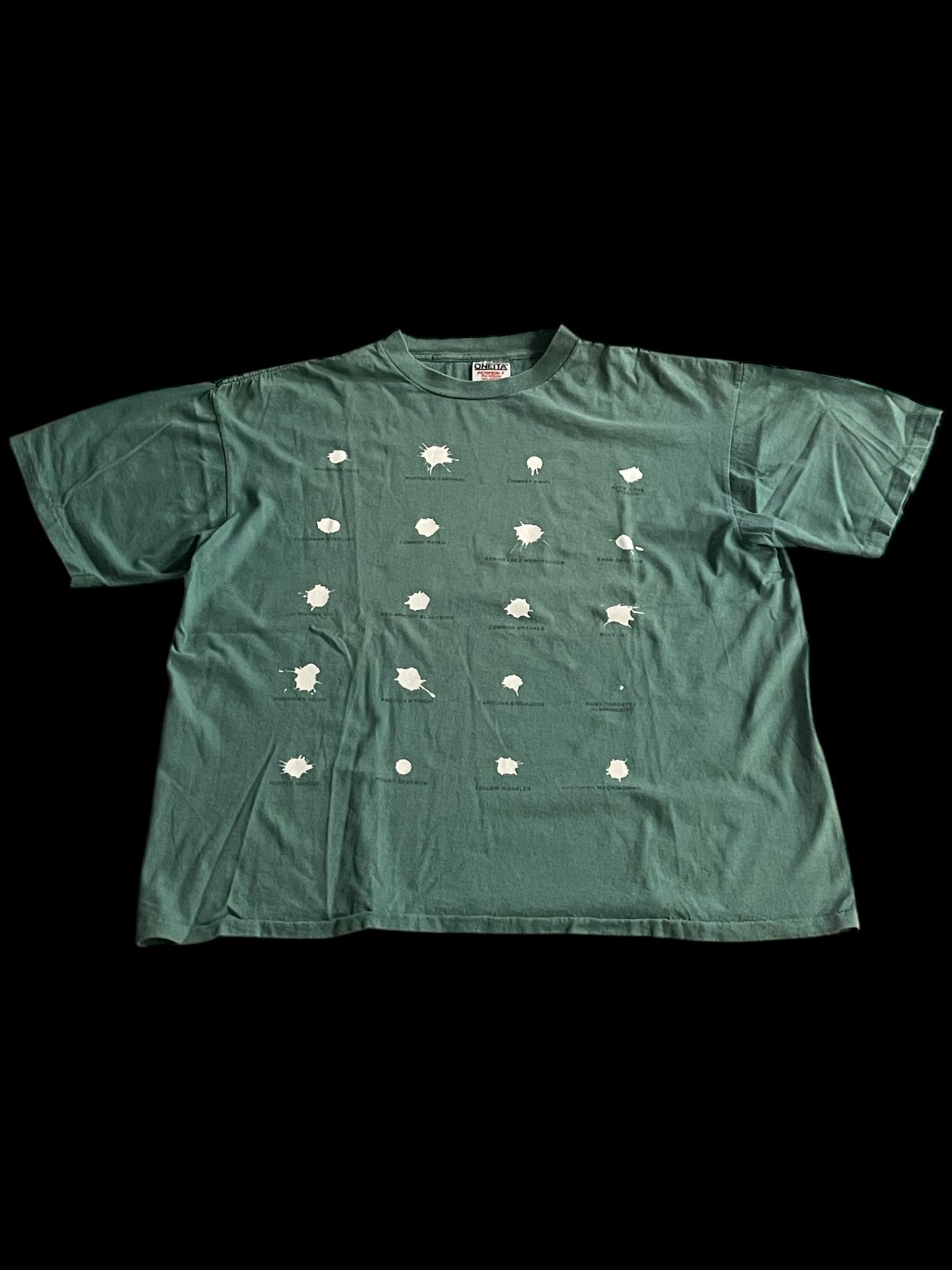 BIRD POOP GRAPHIC T-SHIRT- XL