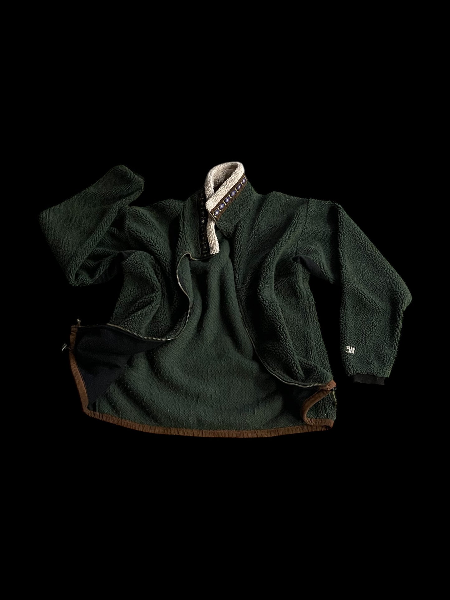 ALF POLYESTER ZIP DOWN FLEECE - L