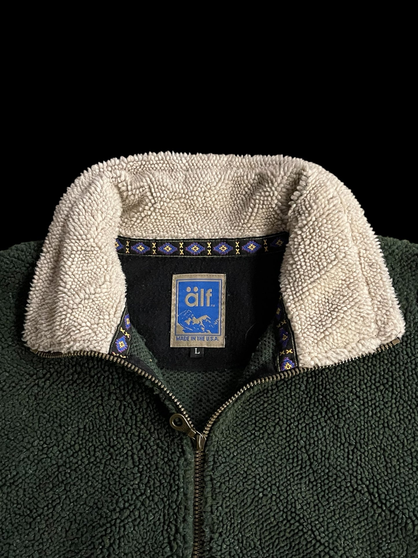 ALF POLYESTER ZIP DOWN FLEECE - L
