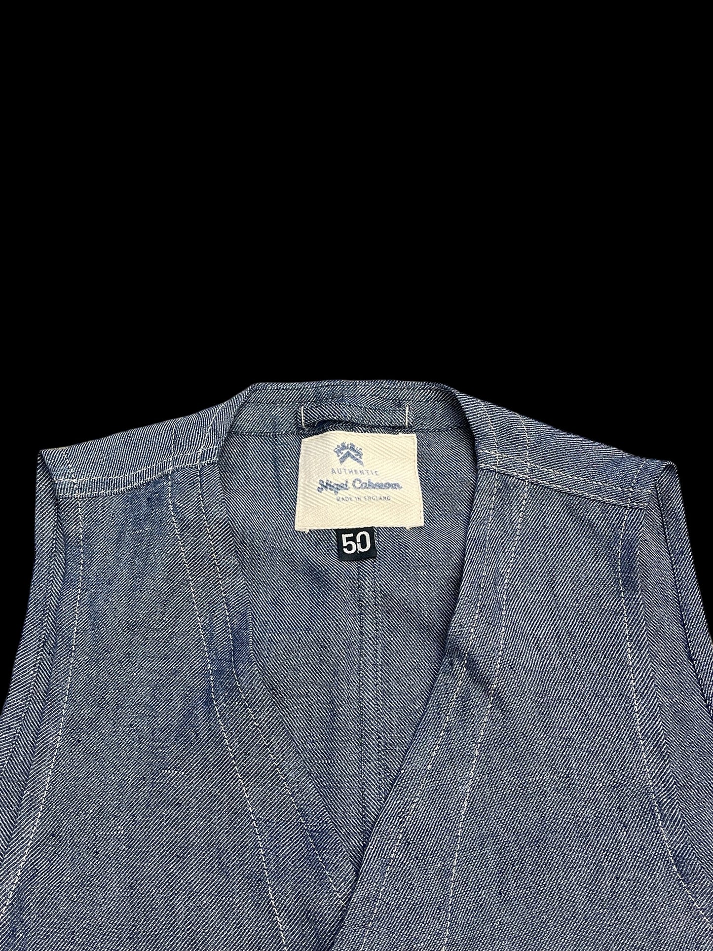 NIGEL CABOURN LINEN VEST - M