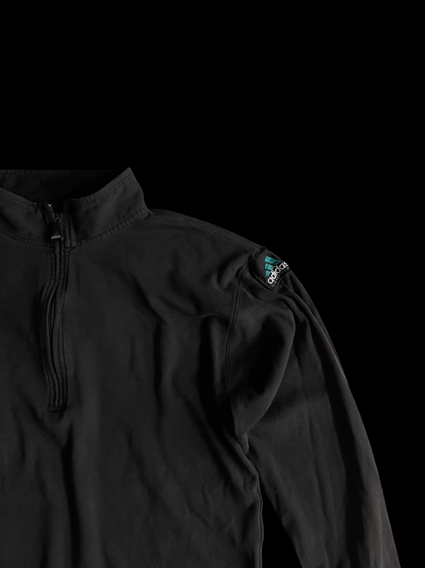 ADIDAS EQT MOCK NECK ZIP PULLOVER - M