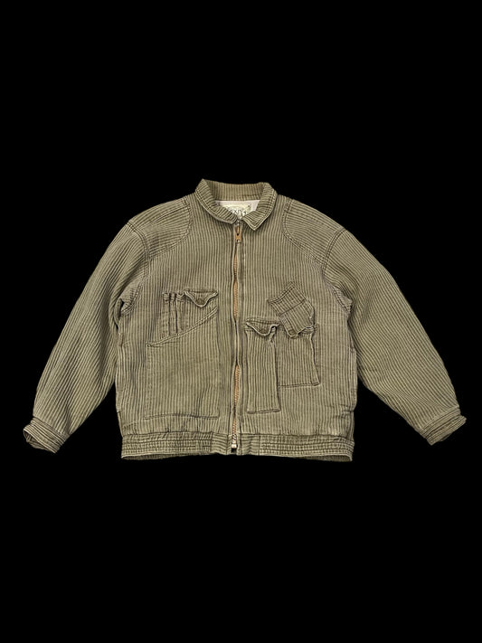 GYMNASIUM CORDUROY QUILTED FULL-ZIP BOMBER - M