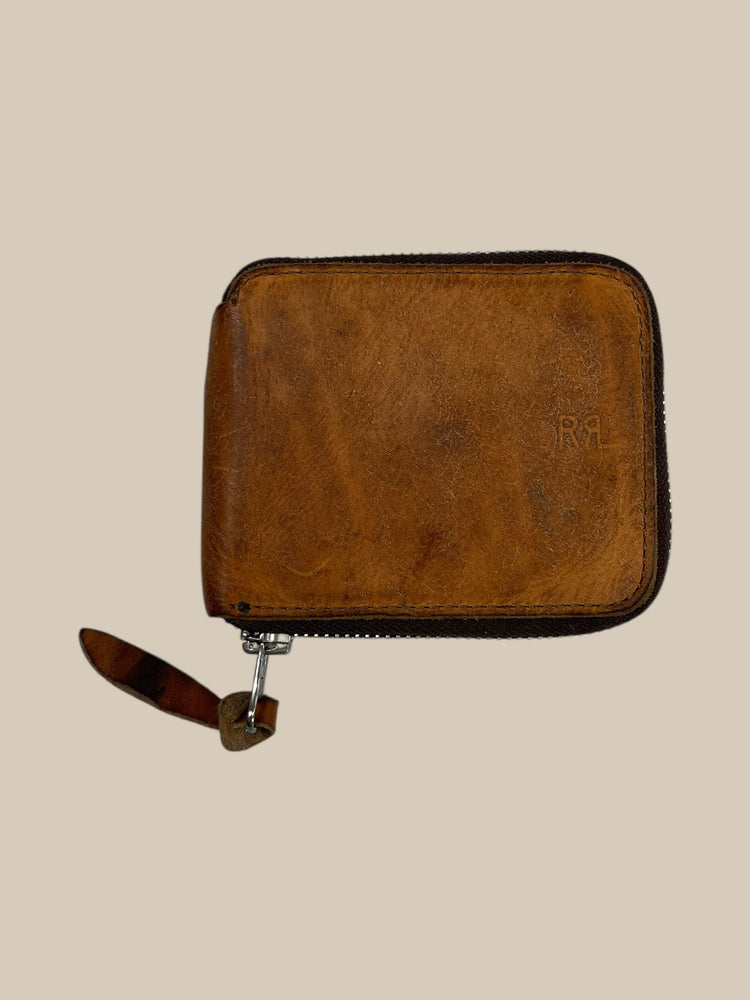 BROWN RRL ZIP WALLET