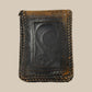 BROWN TOOLED “RLM” LEATHER WALLET