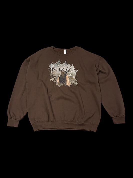 JERZEES NUBLED ELK GRAPHIC SWEATSHIRT - XXL