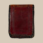 RED TOOLED “BJL” LEATHER WALLET