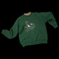 EMBROIDERED EAGLE DOUBLE NECK SWEATSHIRT - M