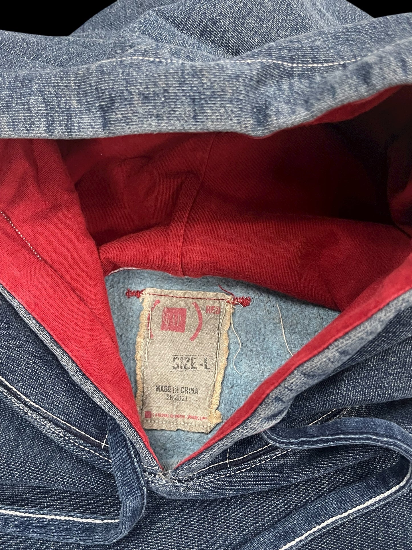 GAP DENIM PULLOVER SWEATSHIRT