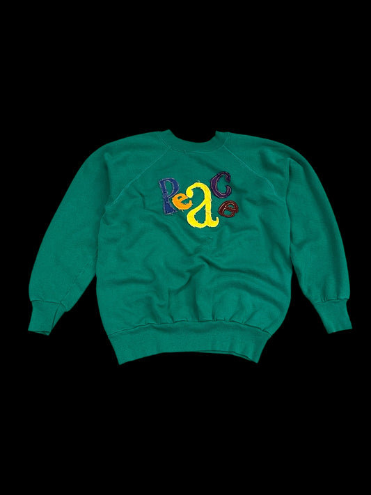PEACE CREWNECK SWEATSHIRT - L