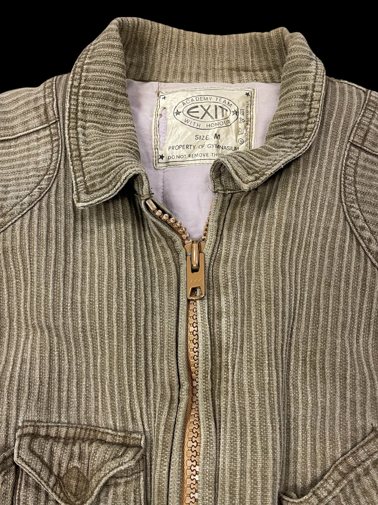 GYMNASIUM CORDUROY QUILTED FULL-ZIP BOMBER - M