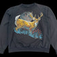 DEER PRINT CREWNECK SWEATSHIRT - S