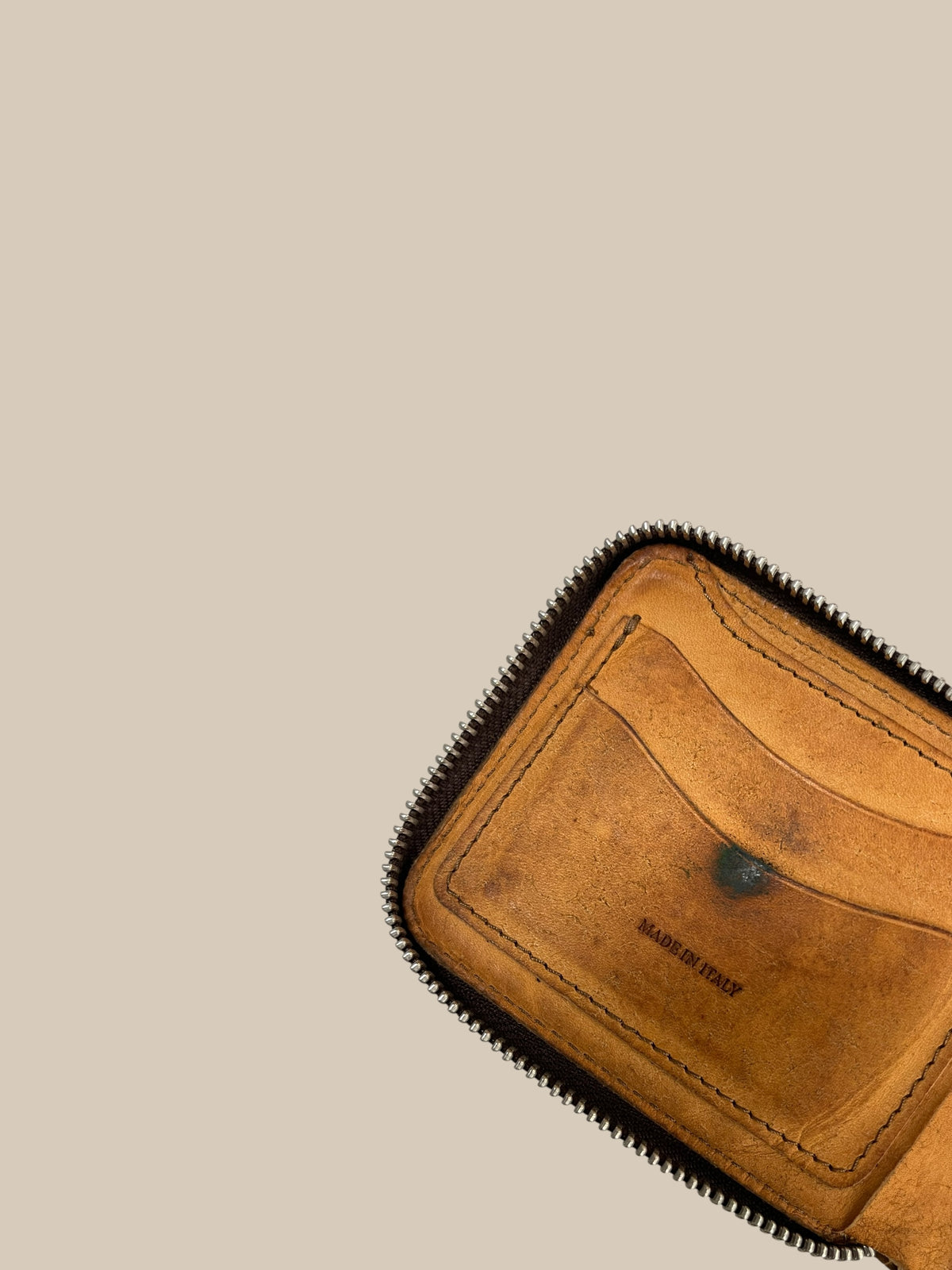 BROWN RRL ZIP WALLET