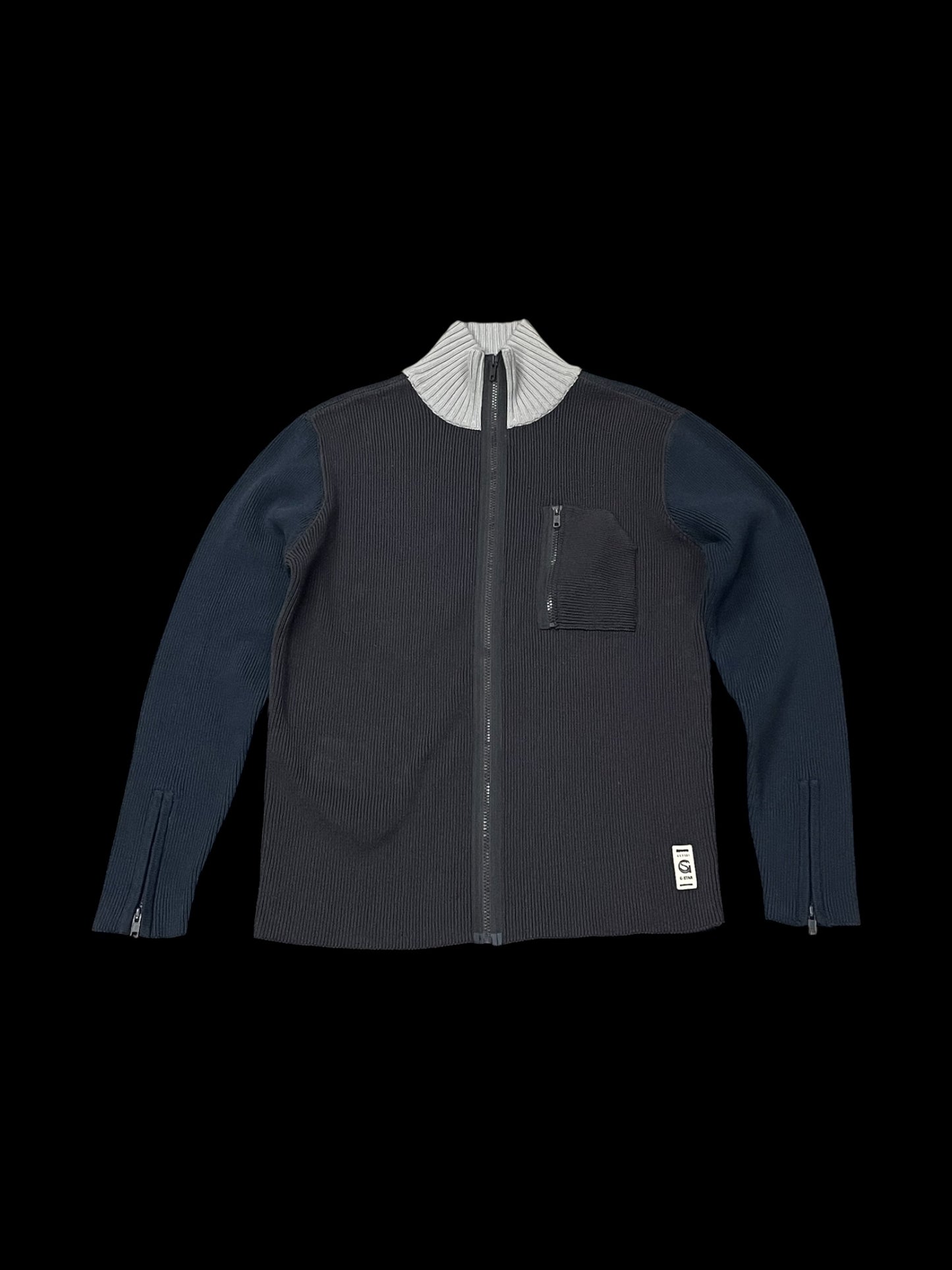 G-STAR EMBROIDERED ZIP FLEECE - L