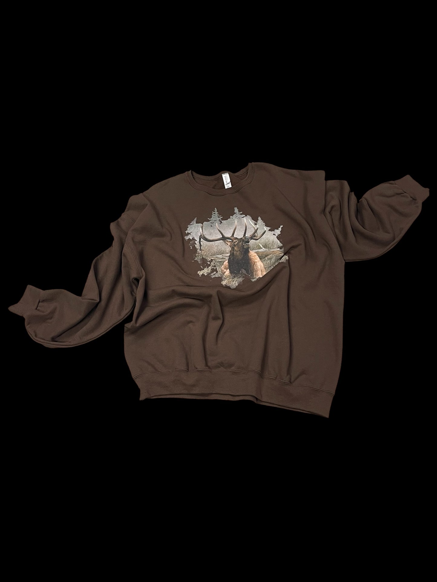 JERZEES NUBLED ELK GRAPHIC SWEATSHIRT - XXL